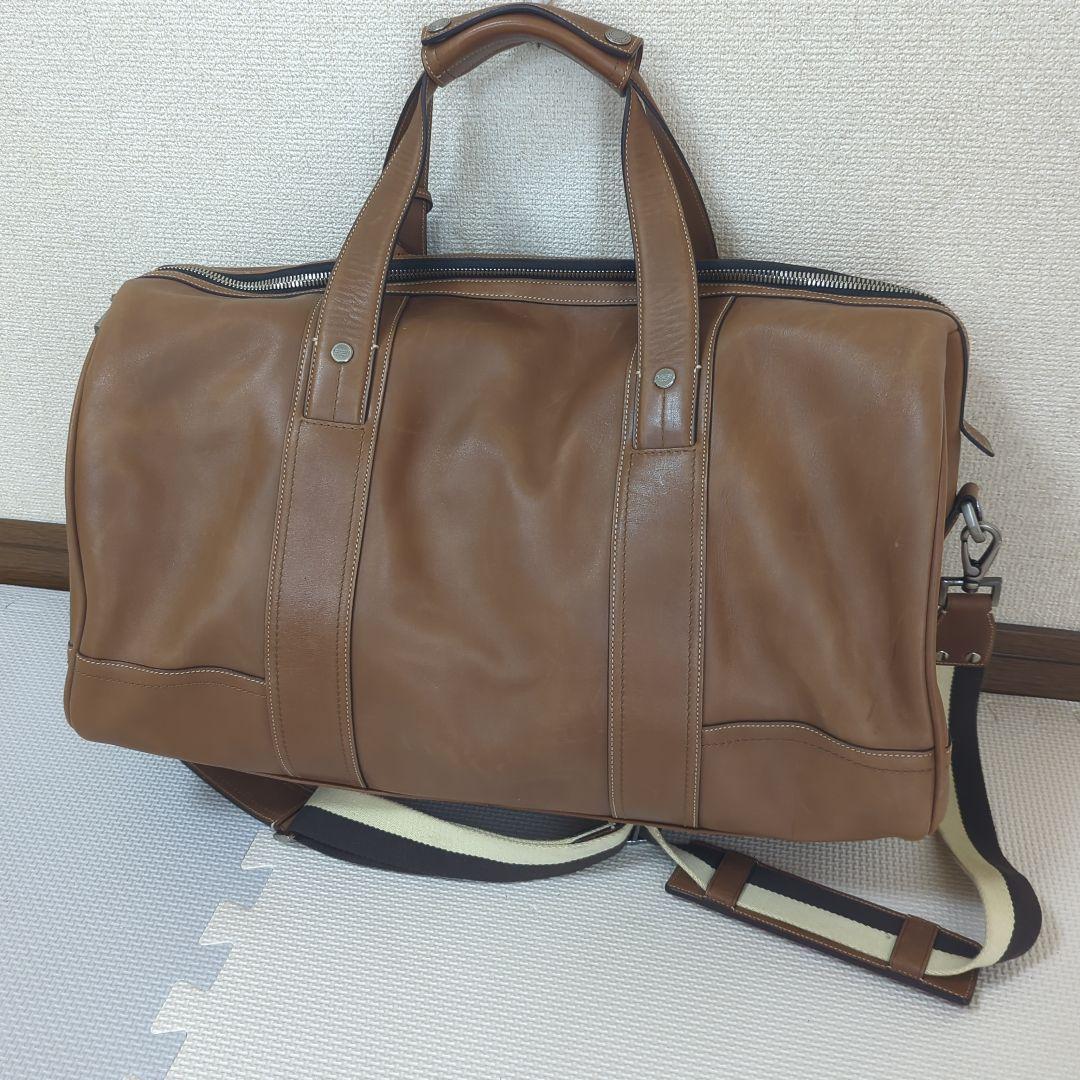 COACH ブラウン レザー ボストンバッグ