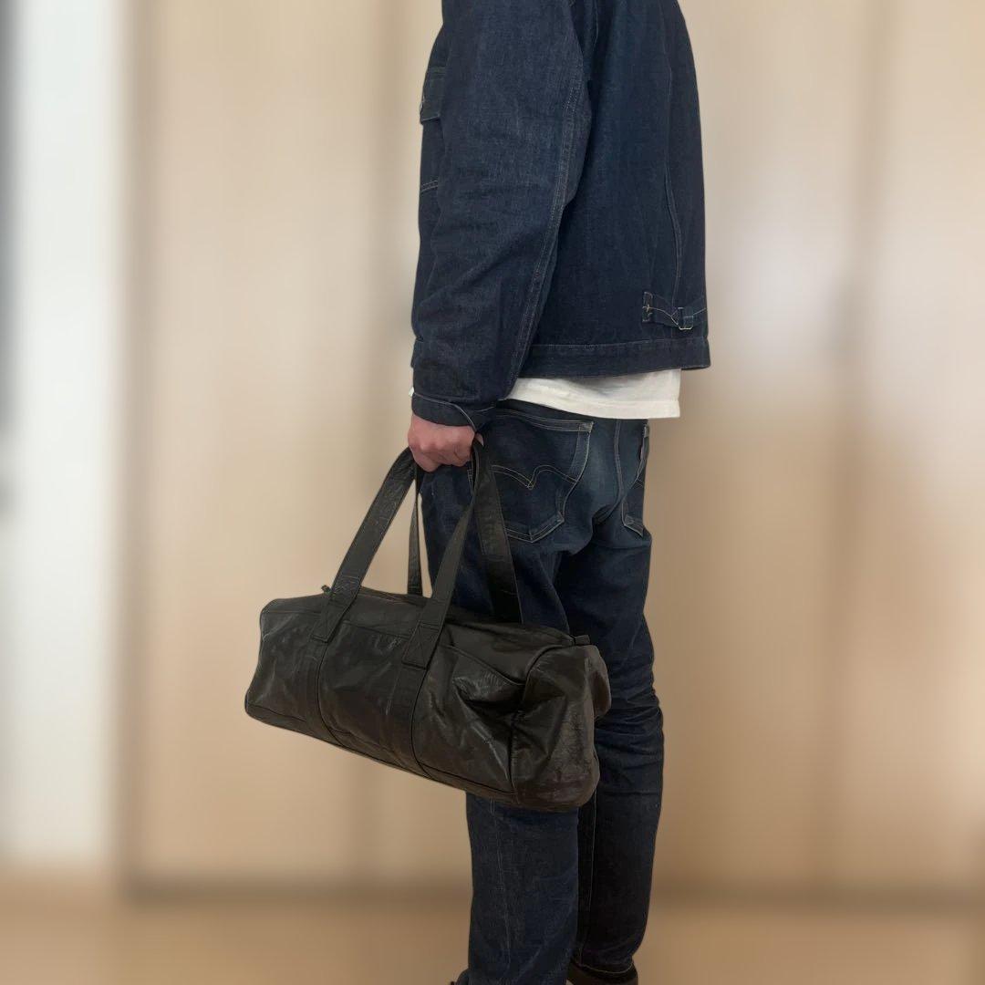 【美品】　PORTER 吉田カバン　レザーボストンバッグ　ブラック
