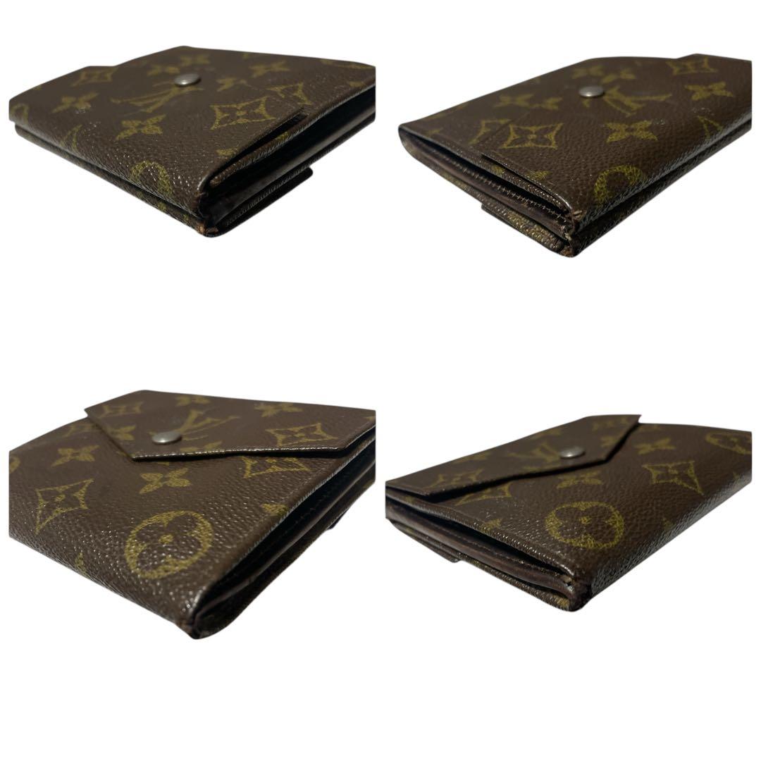 LOUIS VUITTON Wホック財布 モノグラム ポルトモネビエ