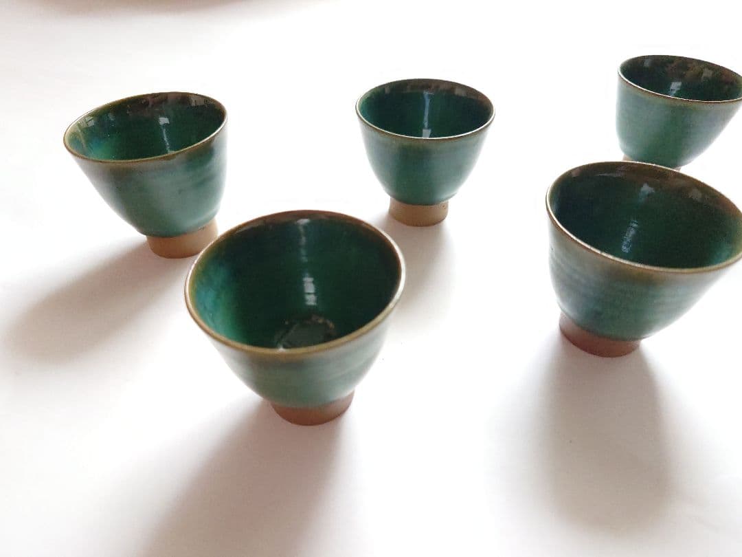 上野焼 陶器製 煎茶器 熊谷保興作