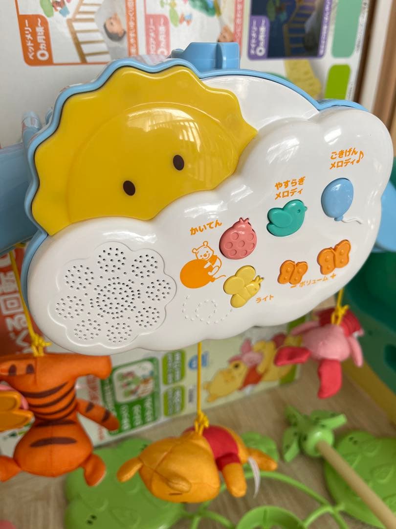 【美品】プーメリー　えらべる回転6wayジムにへんしんメリー　プーさん　メリー