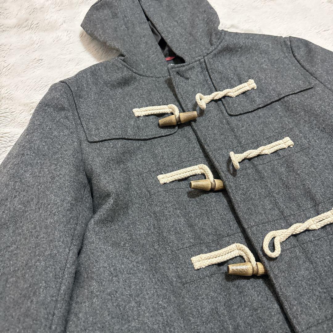 【美品】Paul Smith ダッフルコート カシミヤ混 フード L グレー