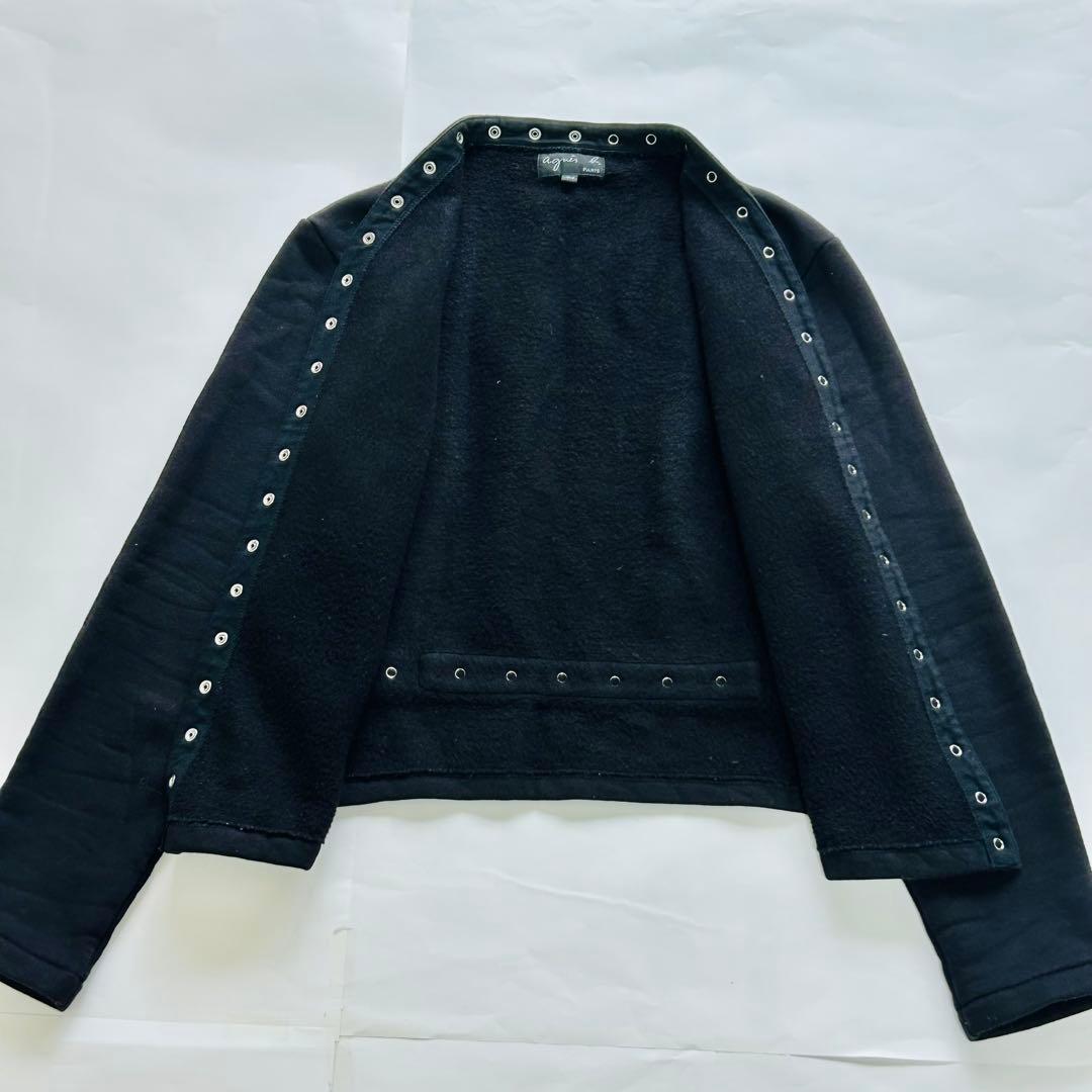 極美品✨ agnès b. アニエスベー スナップ カーディガン ブラック 起毛