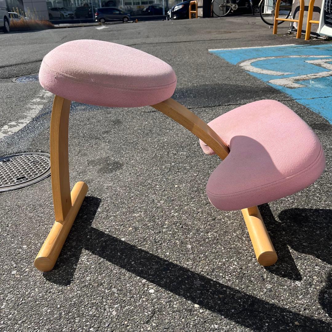 【状態良好】リボ社 サカモトハウス バランスチェア バランスイージー ピンク
