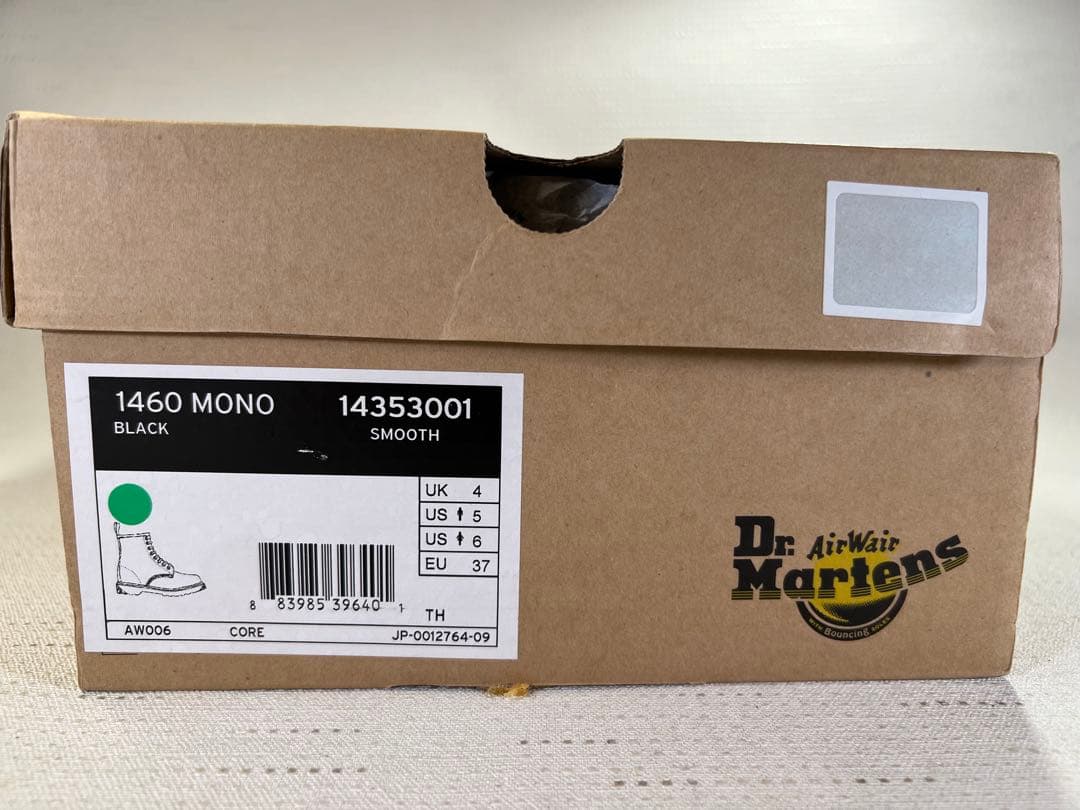 UK4_23cm Dr.Martens 1460 MONO 8ホールブーツ 黒