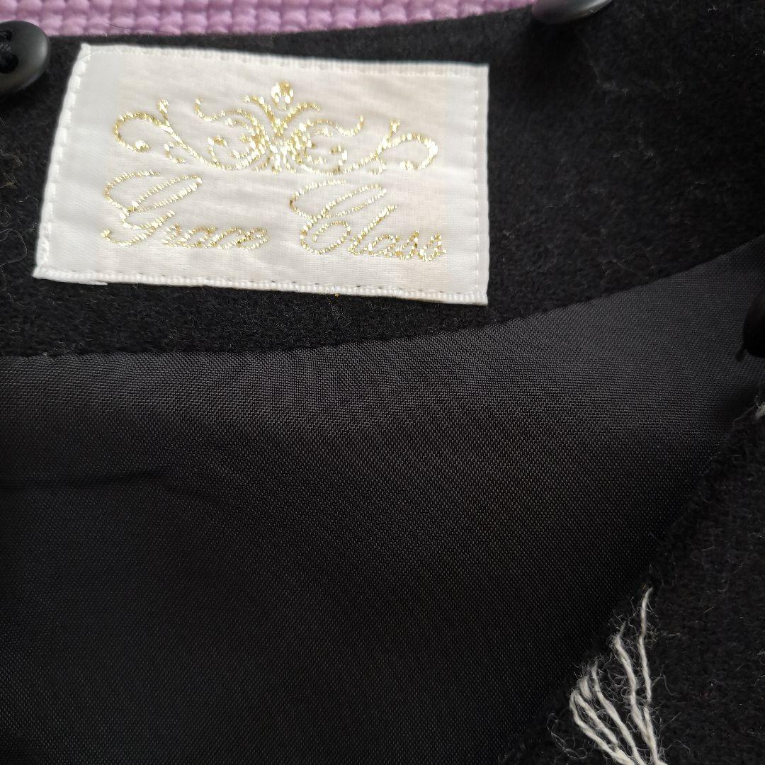 花柄刺繍ファー付きワンピース