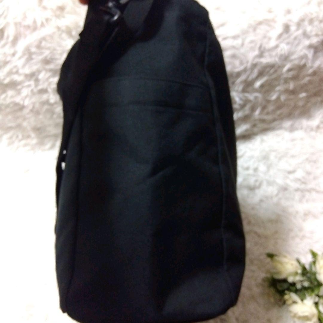 agnes b アニエスベー ボストンバッグ ロゴ刺繍 ナイロン 2way 黒