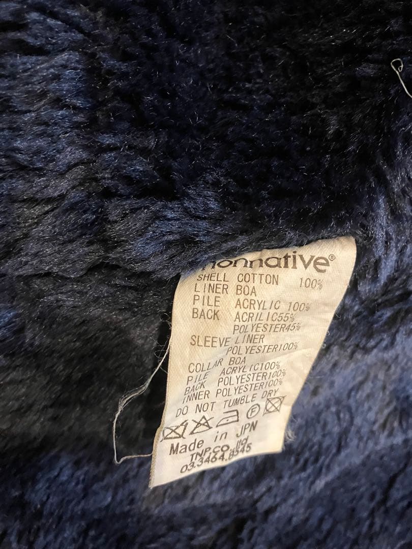 nonnative ノンネイティブ　ミリタリーボアジャケット　モッズコート　紺色