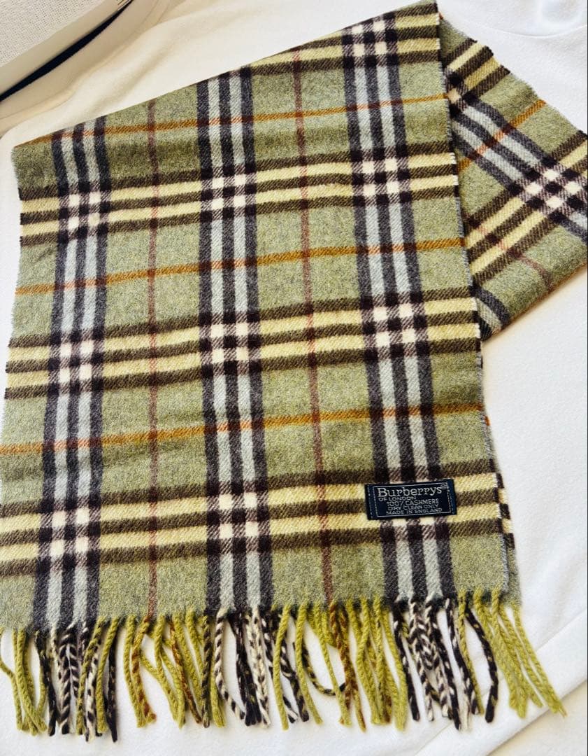 希少色✨BURBERRY　マフラー　カシミヤ100％　グリーン