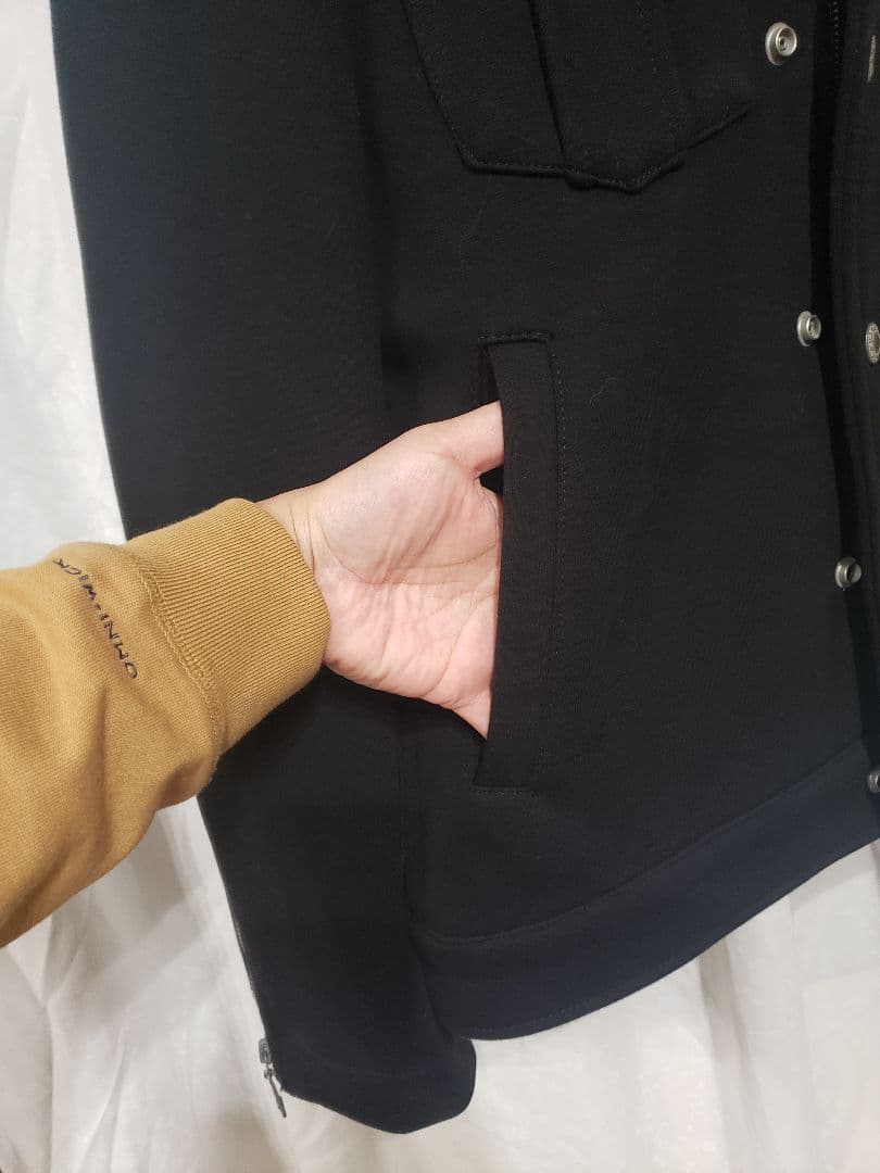 Vanson ボア襟 ブラックジャケット L