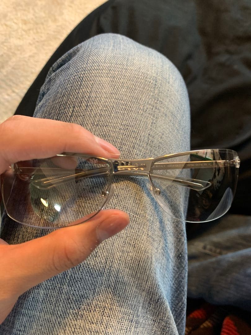 NI99AR　DIORシルバーリムレスサングラス　正規品