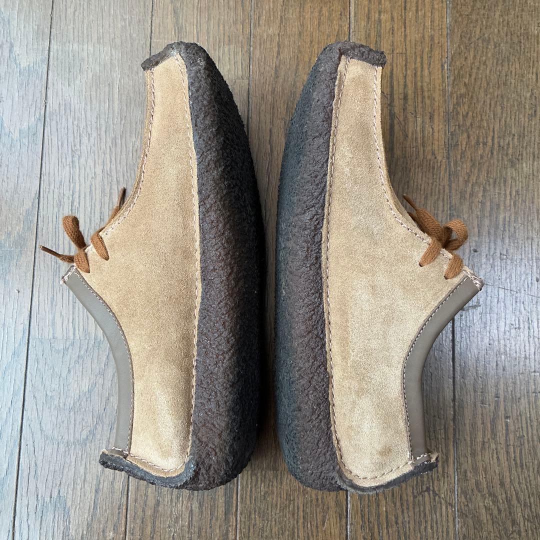 Clarks クラークス26cm ナタリー 本革 ベージュ チャーム付き 美品