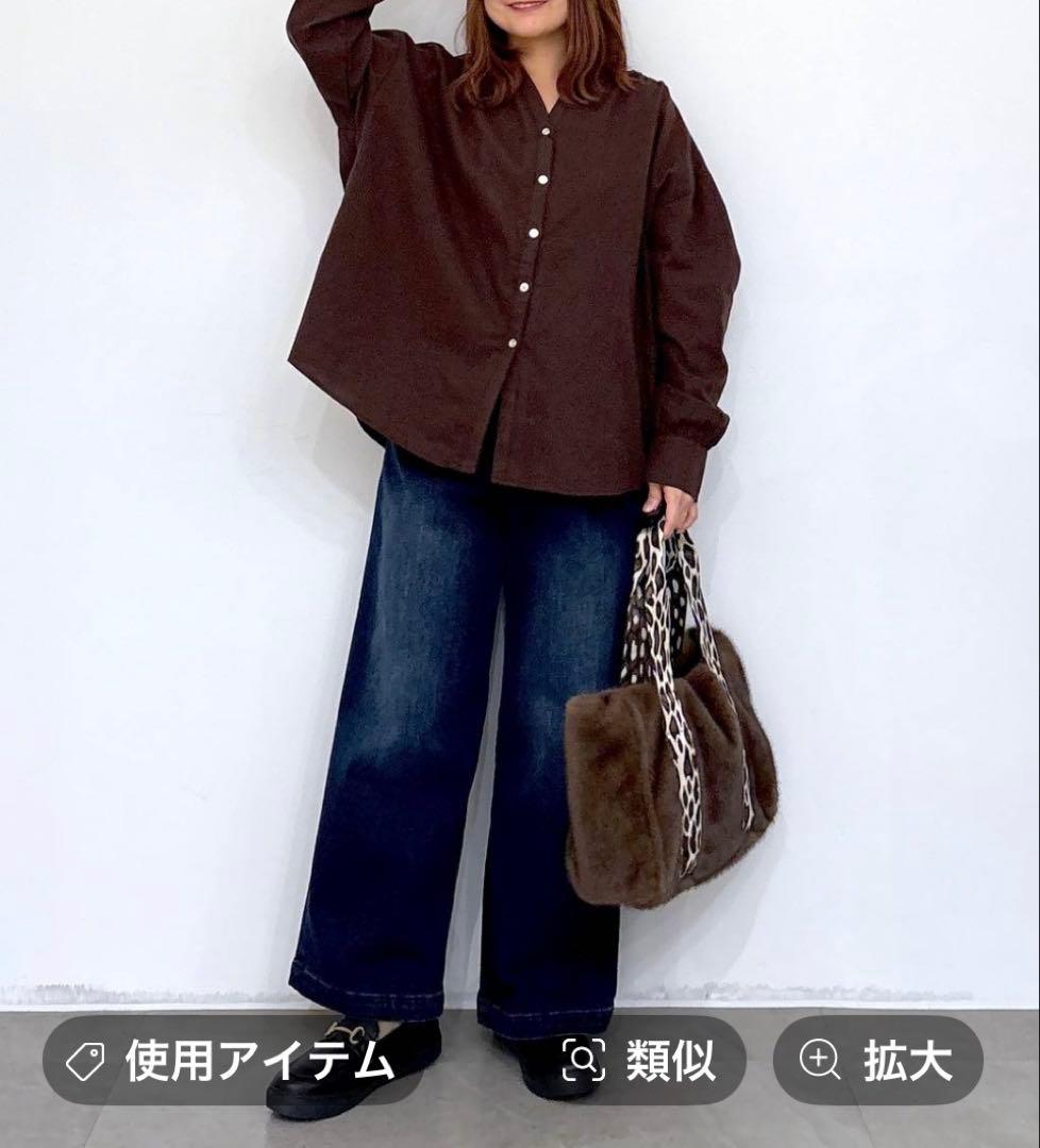 未使用　エルーラ　あったかワイドデニム(低身長向けコトナ)