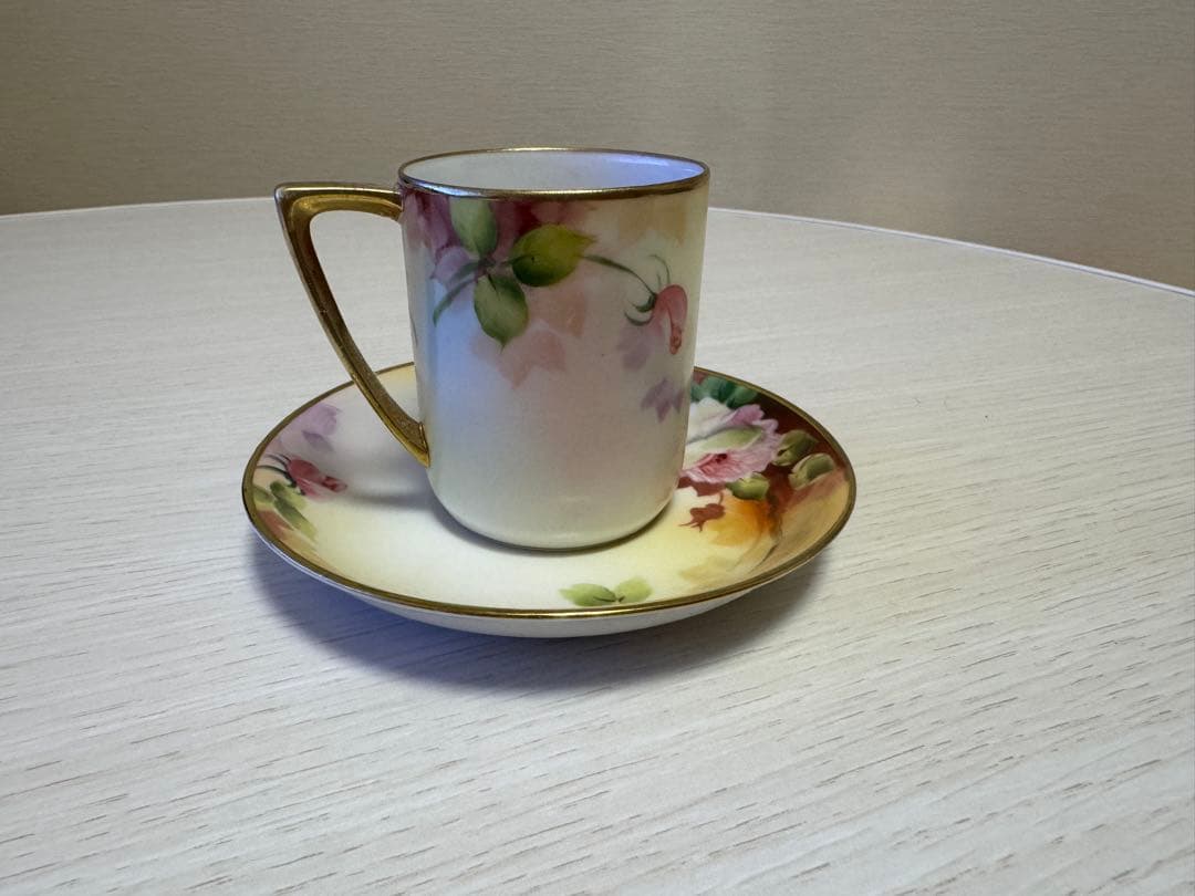 オールドノリタケ Hand Painted NIPPON デミタスカップソーサー