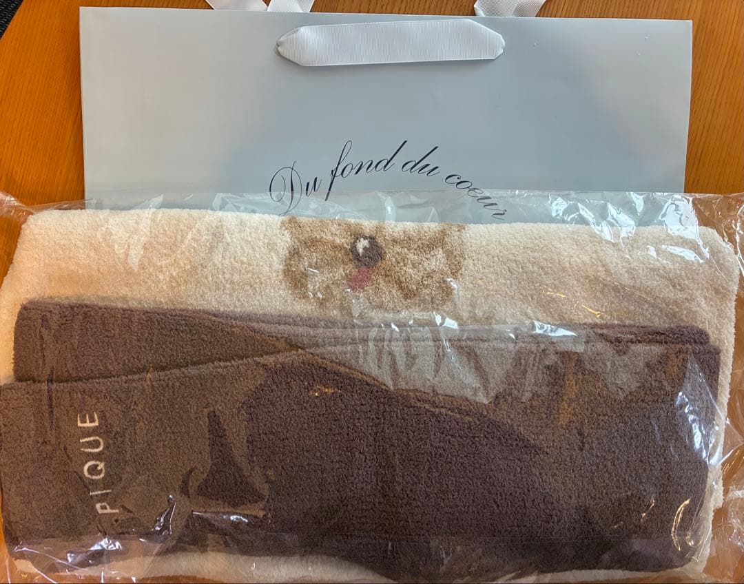 ジェラートピケ メレンゲDOG ジャガードミニワンピース＆リブレギンス上下セット