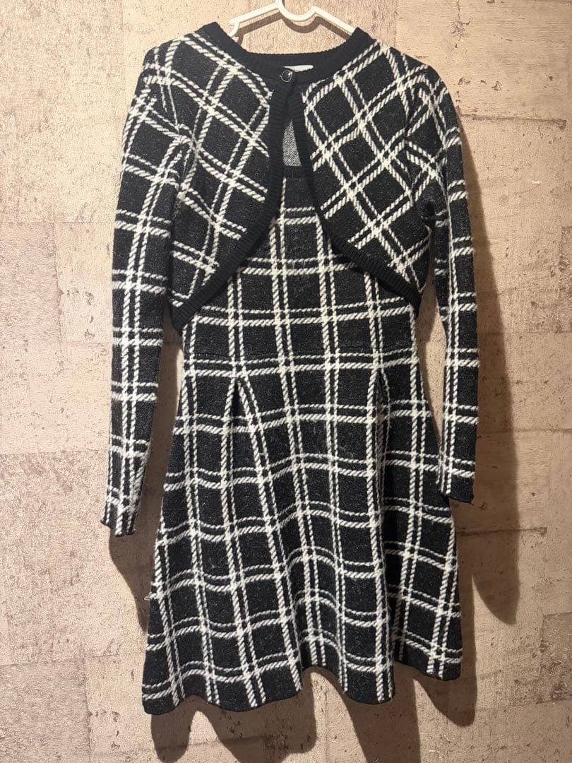 ワンピース herlipto Pantheon Checked Knit Dress