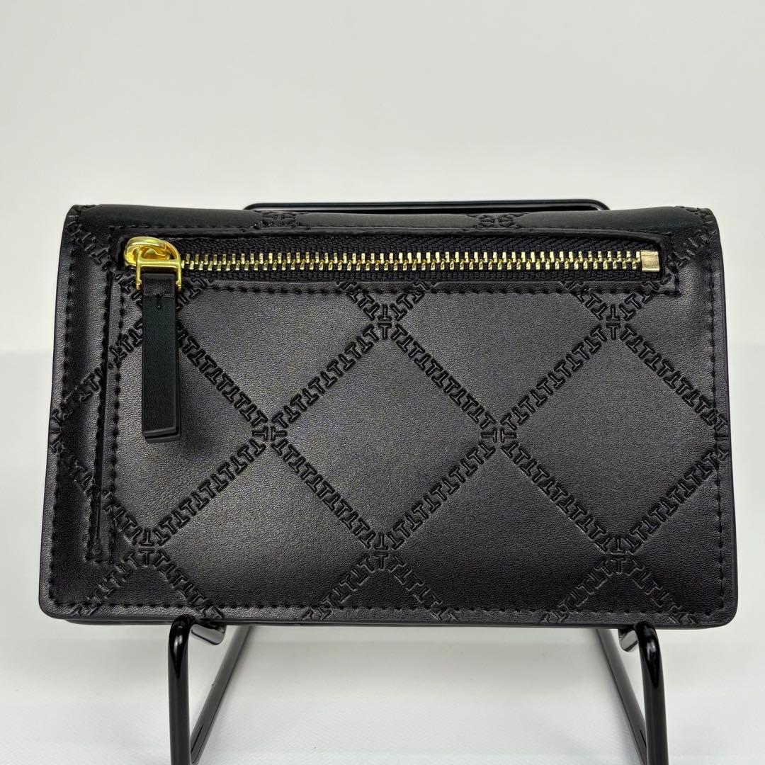 【箱無し】 Tory Burch ジョージア 二つ折り財布 ブラック