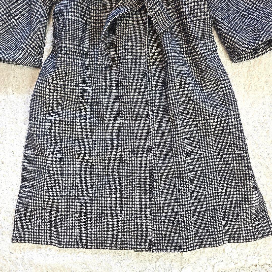 ZARA ザラ 千鳥格子 ロングコート ラップ マキシ丈 MANTECO ベルト