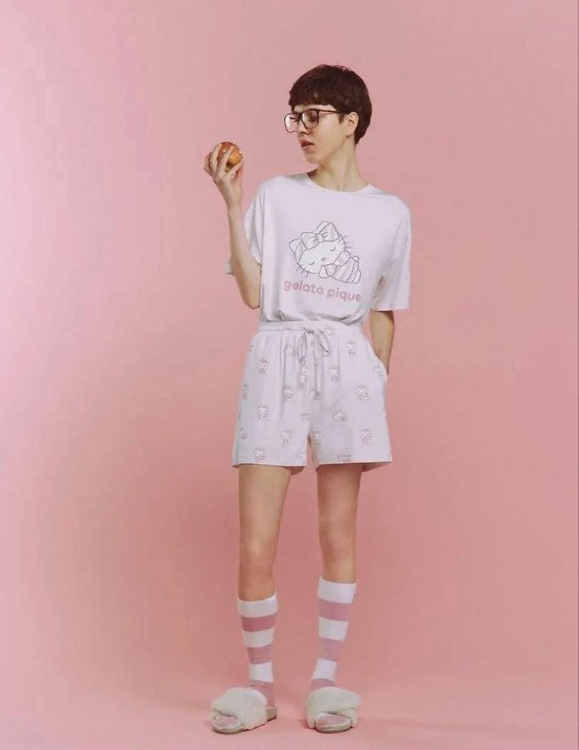 サンリオハウス ジェラピケ 総柄ショートパンツ ハローキティ