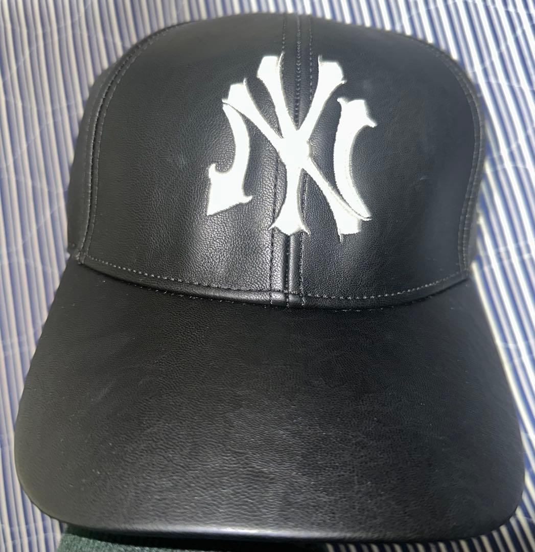 帽子 NEWVINTAGE CHROME YORK PU LEATHER CAP