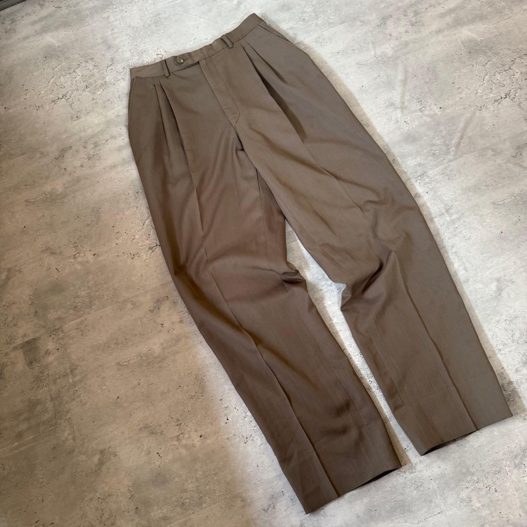 USED VINTAGE セットアップ　ダブル　ブラウン　茶色　ストライプ