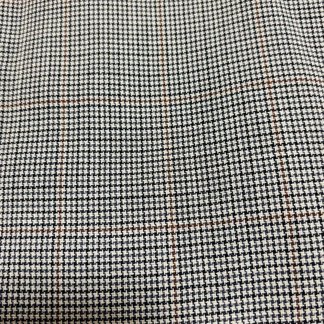 希少◎ BURBERRY テーラードジャケット 千鳥柄 ウール リネン Lサイズ