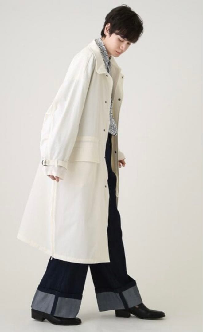 新品タグ付き　tk.TAKEO KIKUCHI スタンドモッズコート　白