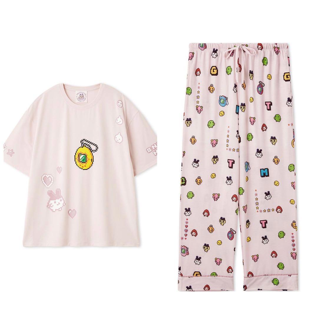 スナイデル ホーム たまごっち Tシャツ みみっち ピンク ロングパンツ