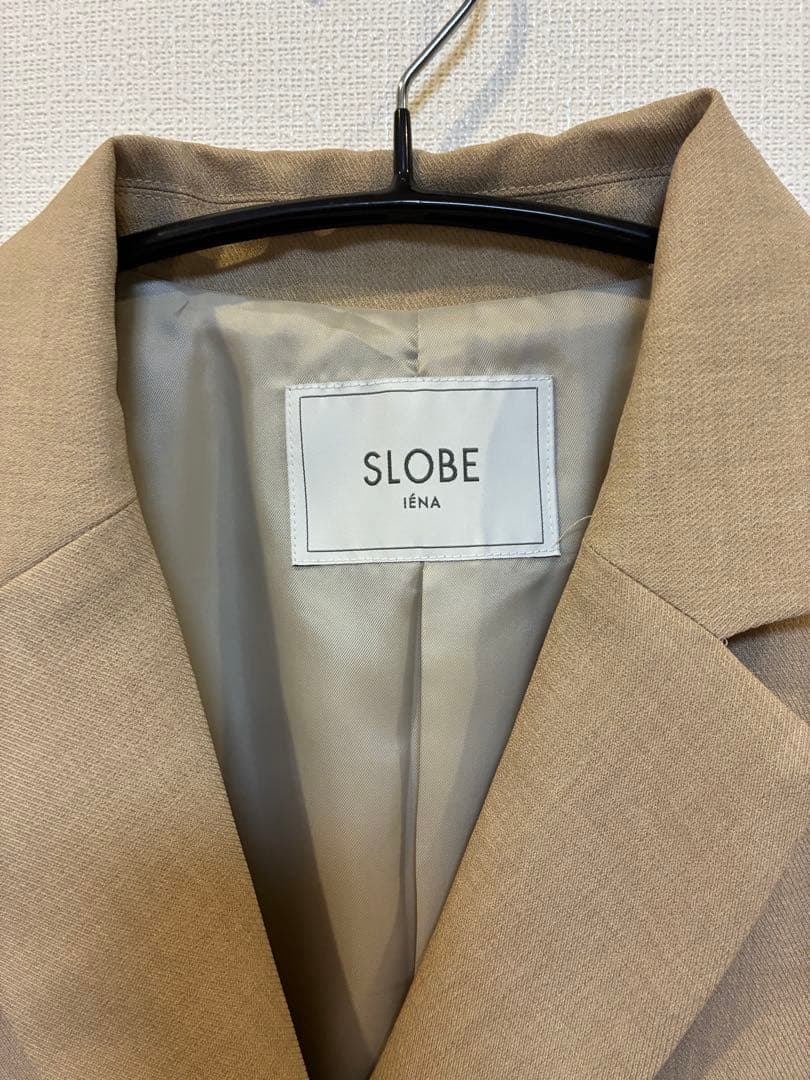 SLOBE IENA ウォッシャブルダブルブレストジャケット ベージュ　38
