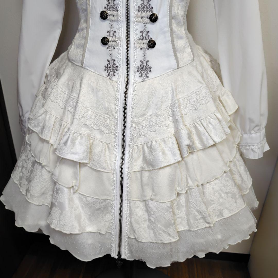 【極美品】 OZZ ONESTE ナポレオン風ワンピース ホワイト
