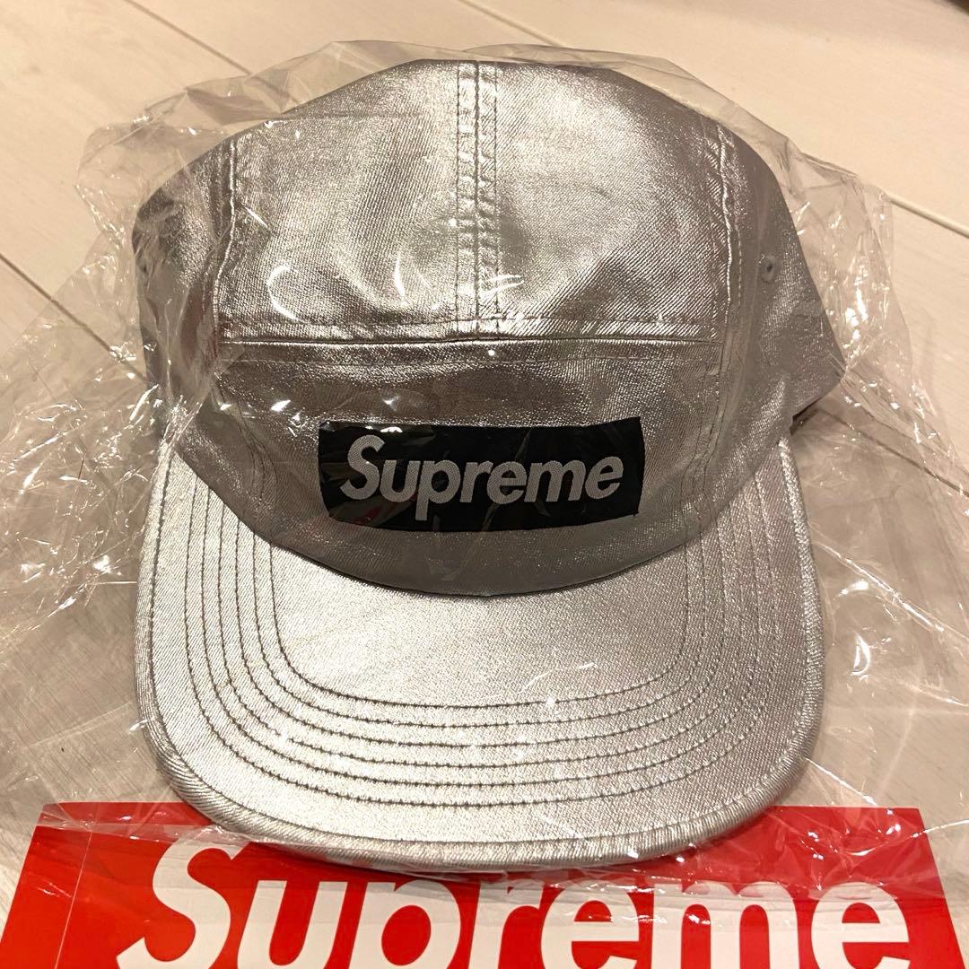 新品 Supreme Washed Chino Twill Camp Cap 銀