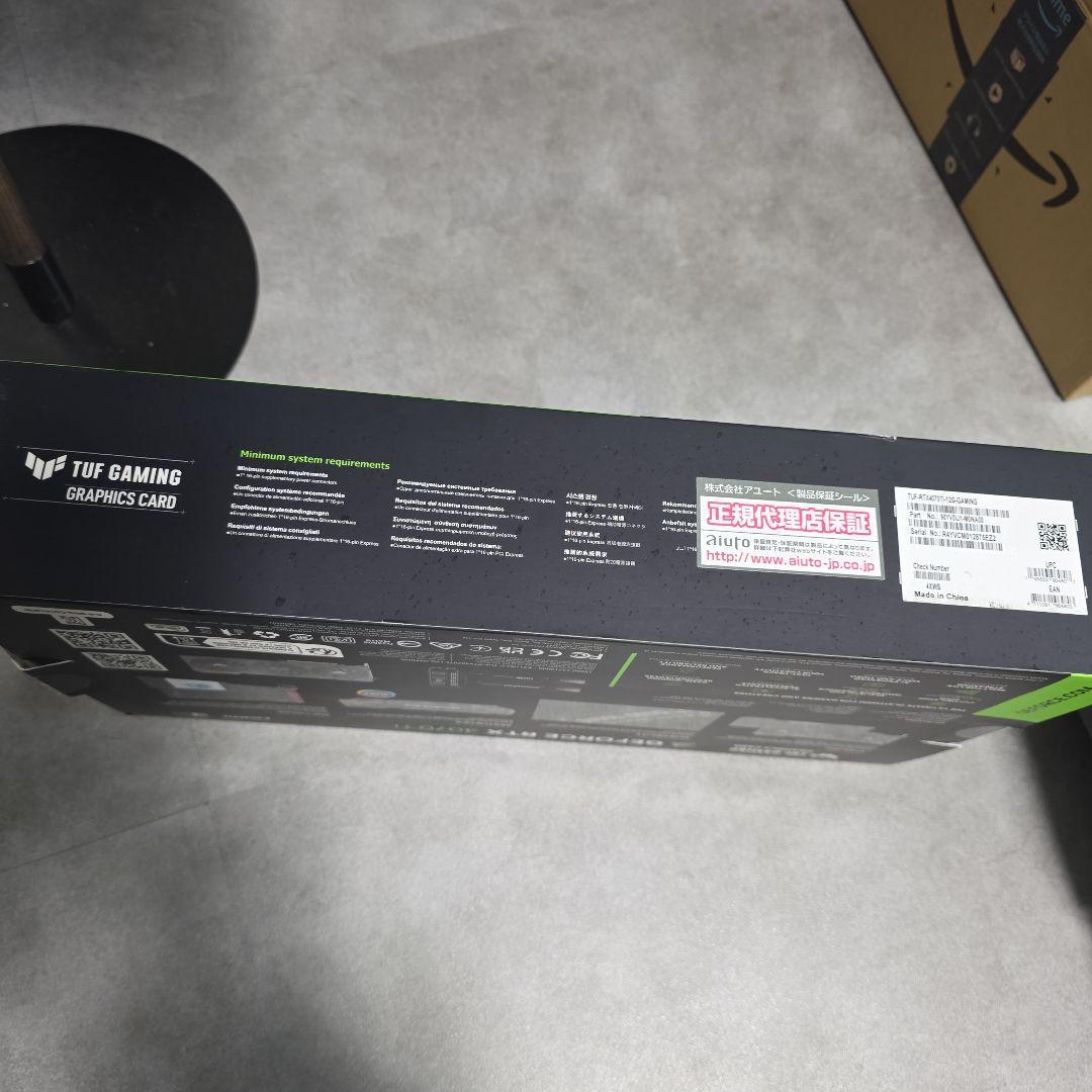 グラフィックボード・グラボ・ビデオカード Nvidia Asus Tuf Gaming RTX 4070 Ti