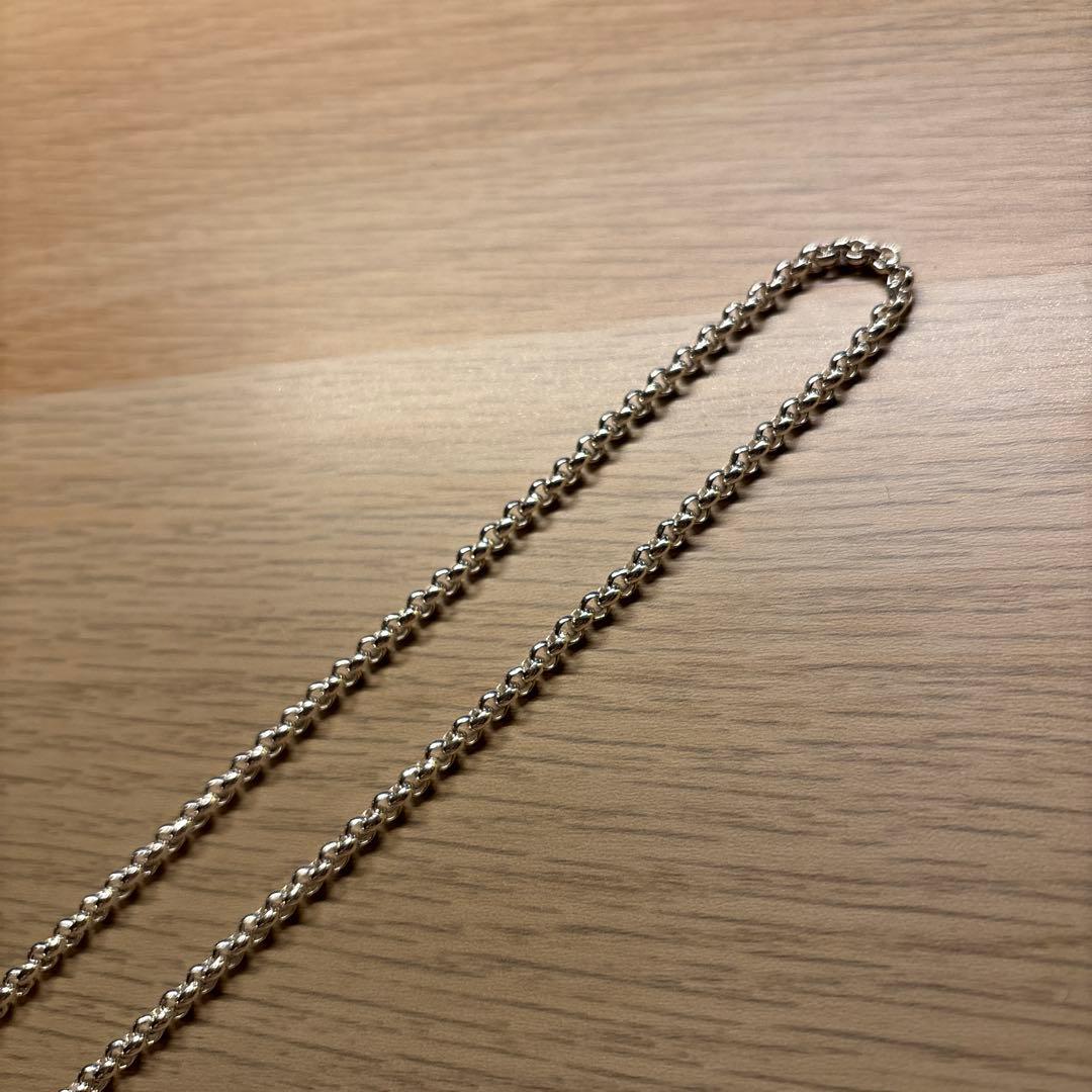 ネックレス メンズ シルバー925 ロールチェーン 45cm 3.6mm