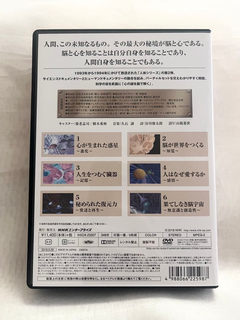 脳と心　NHK ドキュメンタリー　6枚組　驚異の小宇宙　人体II 人体2