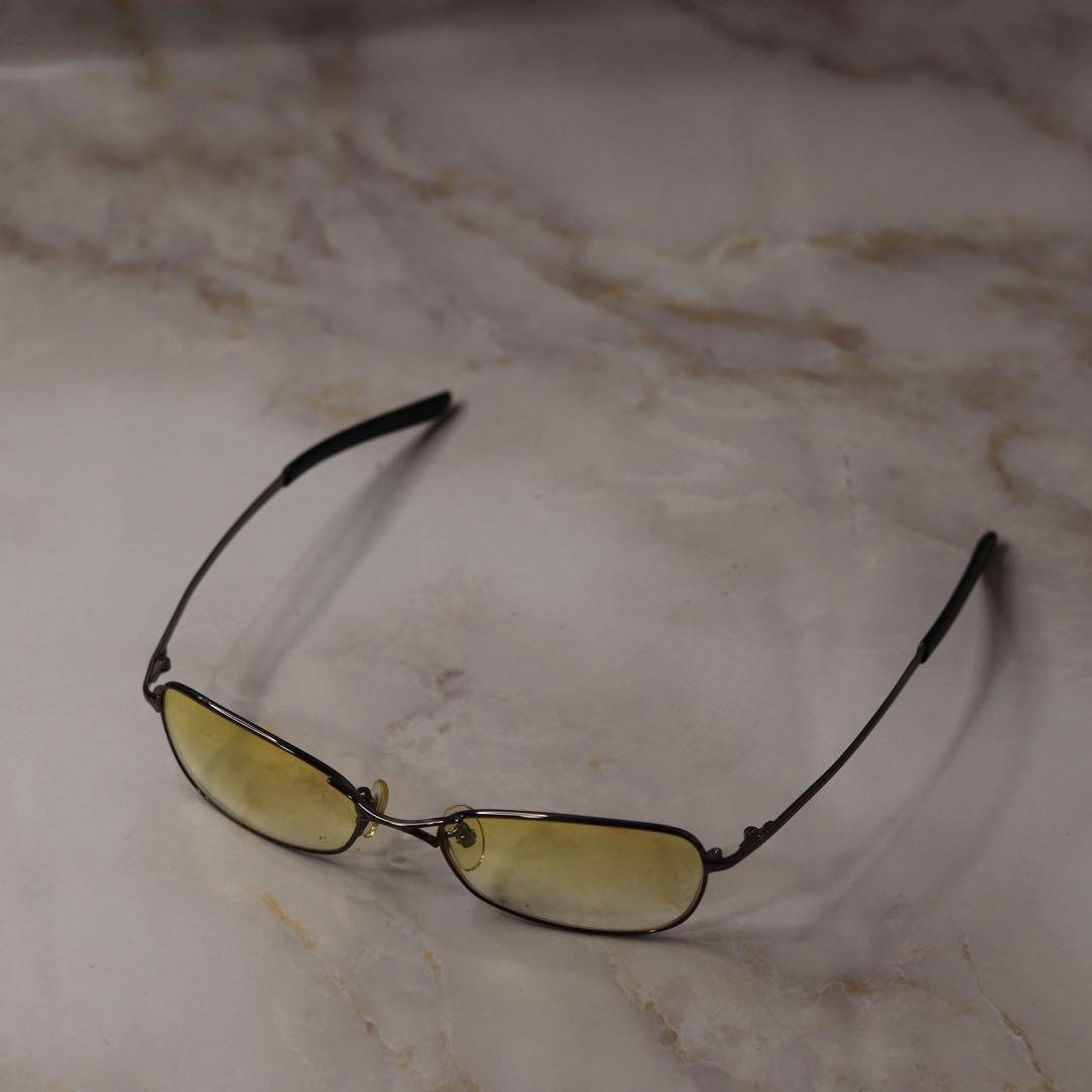 ray ban スクエア y2k イエロー デザイン サングラス ケース付き