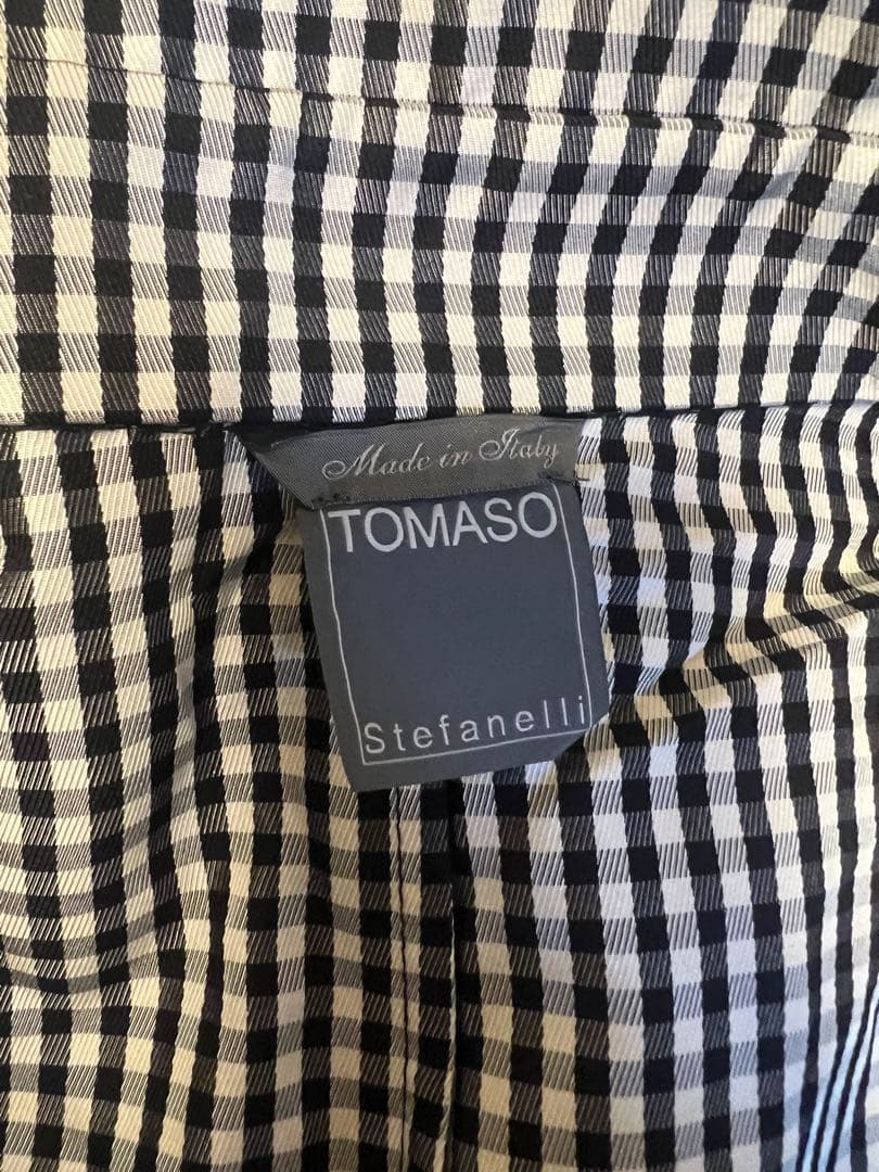 TOMASO Stefanelliシルク100％ギンガムチェックコート イタリア