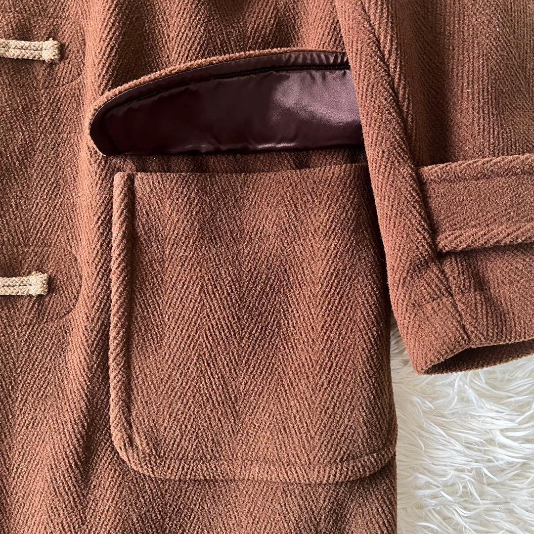 【美品】Kent ケント　ヘリンボーン　ウールロングダッフルコート