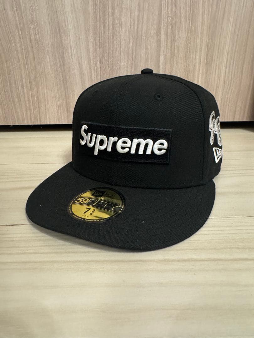 Supreme ブラック ベースボールキャップ 7 3/4