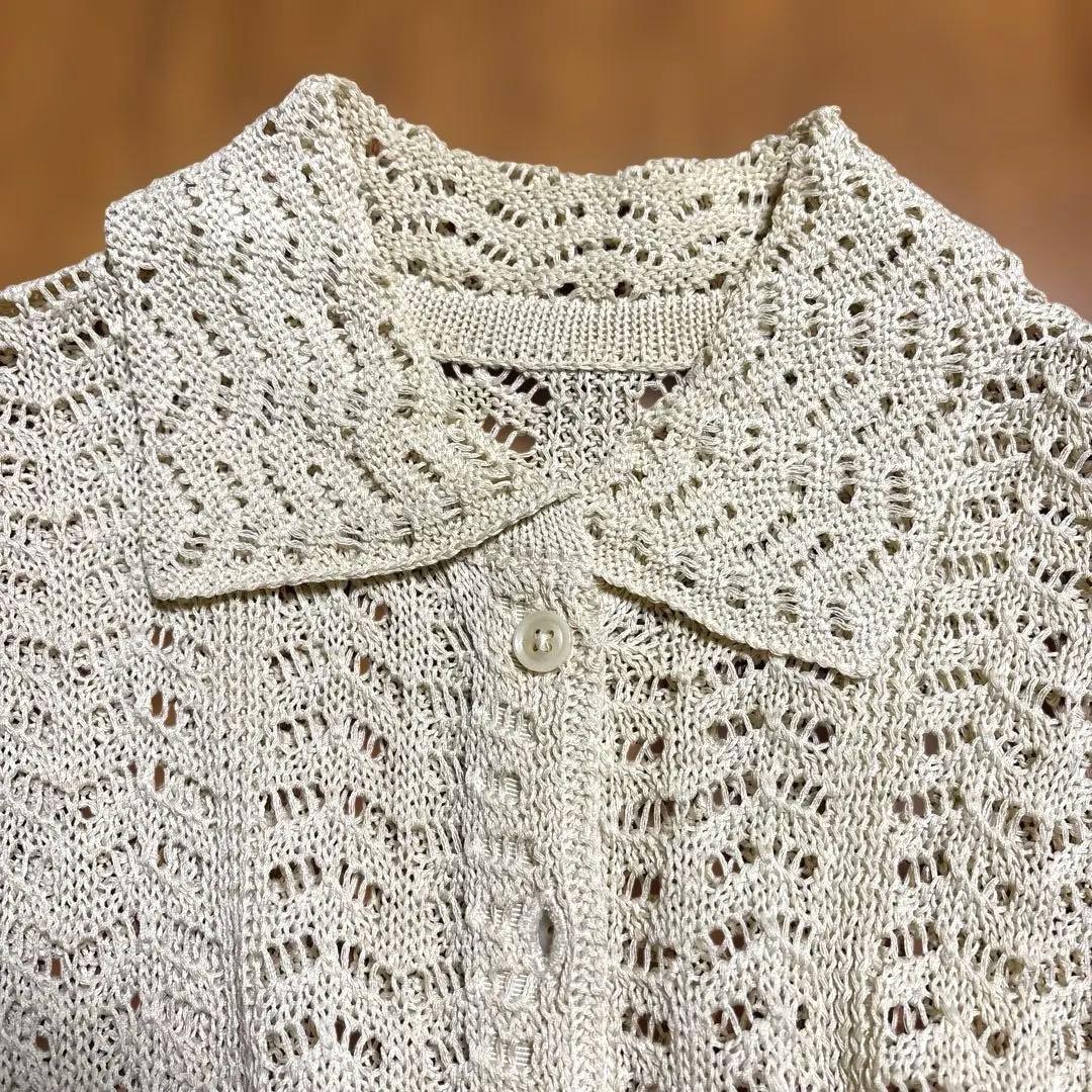 tomato　todayful Lace Knit Shirts クリーム