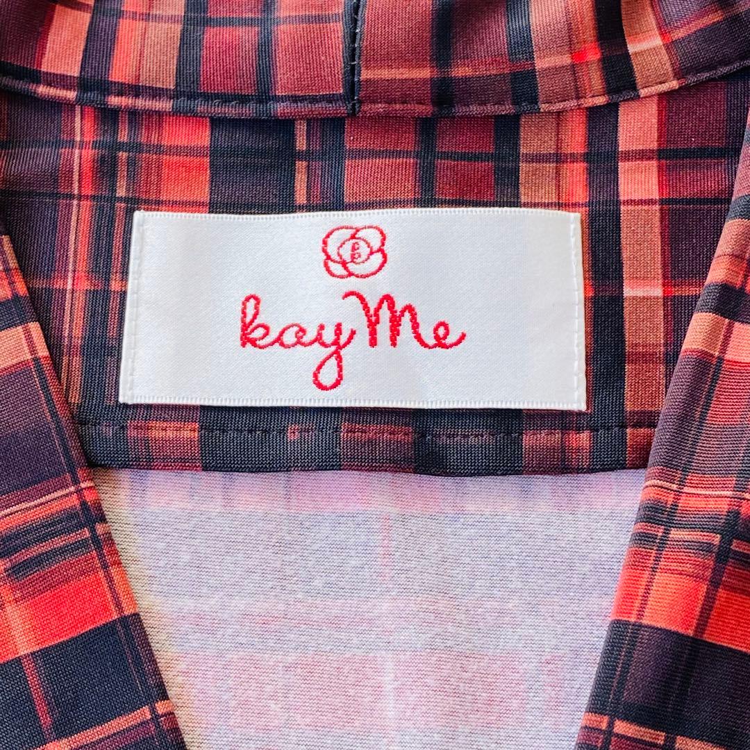 【美品】ケイミー　レッド タータンチェックワンピース　カシュクール　近年モデル