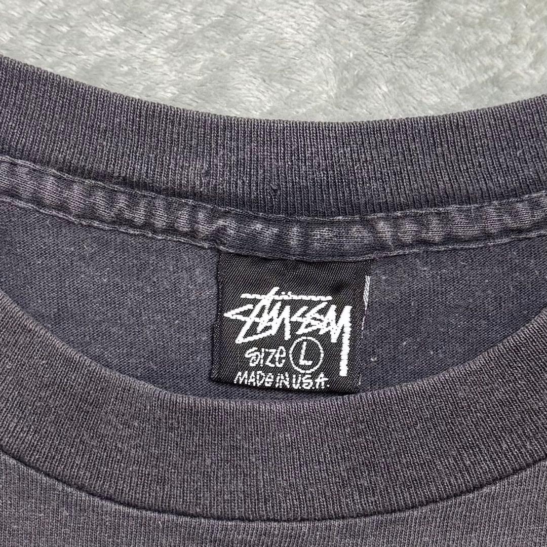 80s OLD stussy Tシャツ DICE ダイス フェードブラック L