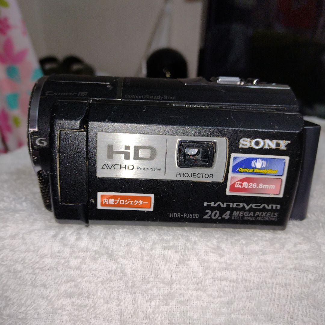 ソニープロジユクター付きビデオカメラHDR-ＰＪ590ACアダプター付き