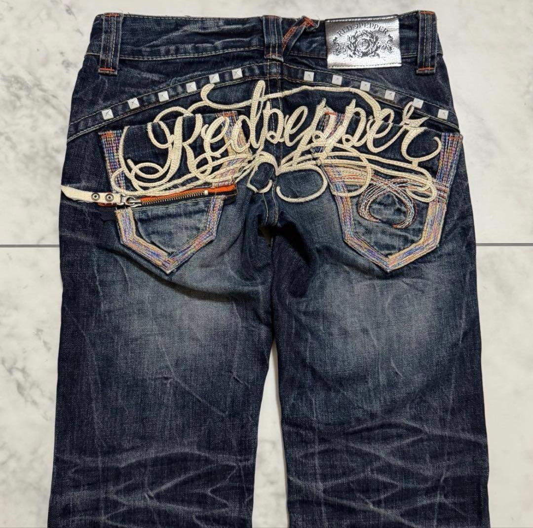 00s y2k レッドペッパー グランジ　アーカイブ archive デニム