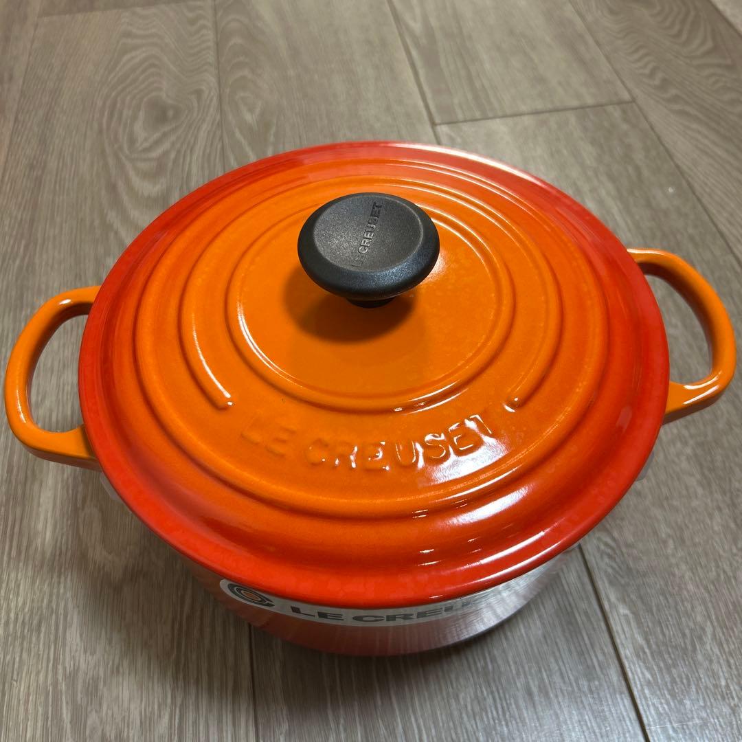 LE CREUSET 鋳鉄製 両手鍋 20cm オレンジ