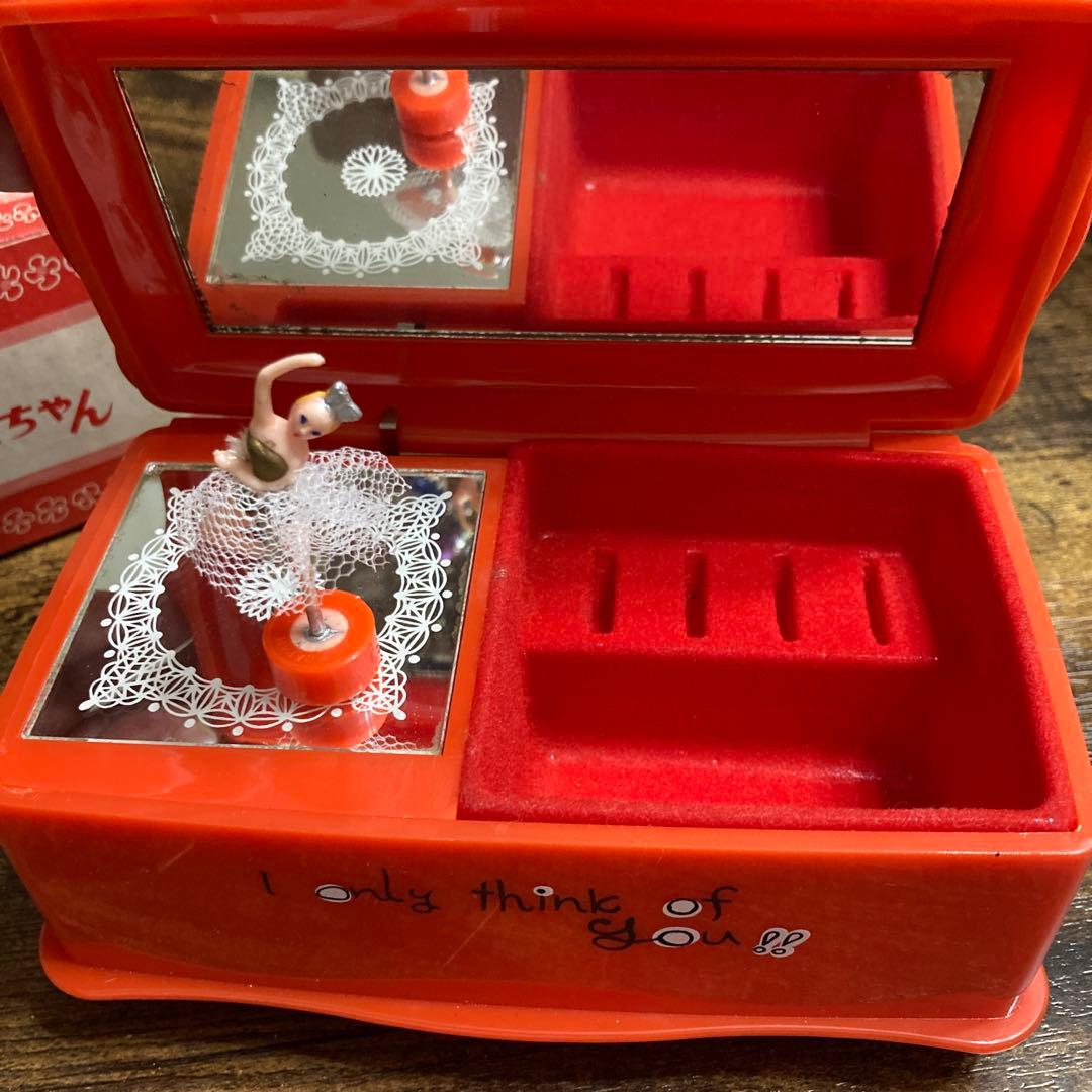 値下げ中☆昭和レトロ70s ハッピー亜土ちゃん☆エンゼルオルゴール☆新品→未使用