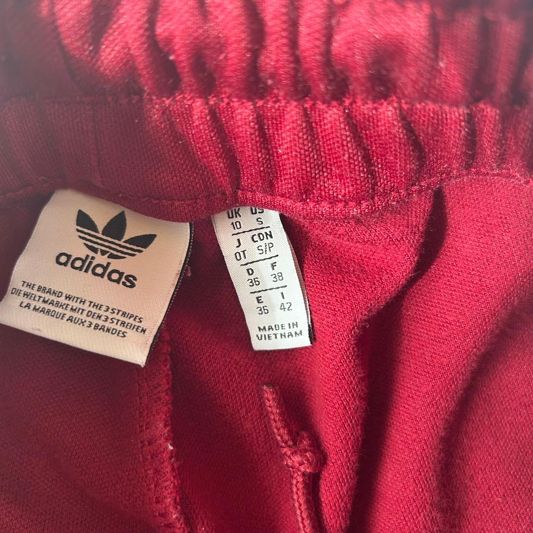 adidas トラックパンツ ボルドー トレフォイル XXL 裾ジップ