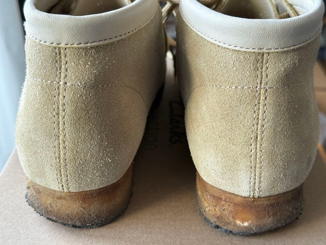 【美品】クラークス　ワラビー　ブーツ サンド UK6.5 中古品